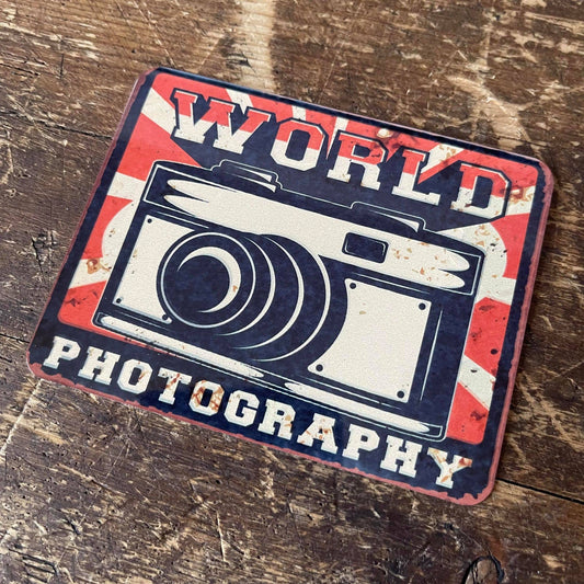 Retro World Photography Tin Sign Metal Sign Plaque