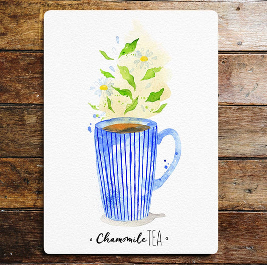 Chamomile Tea Relax | Metal Vintage Wall Sign