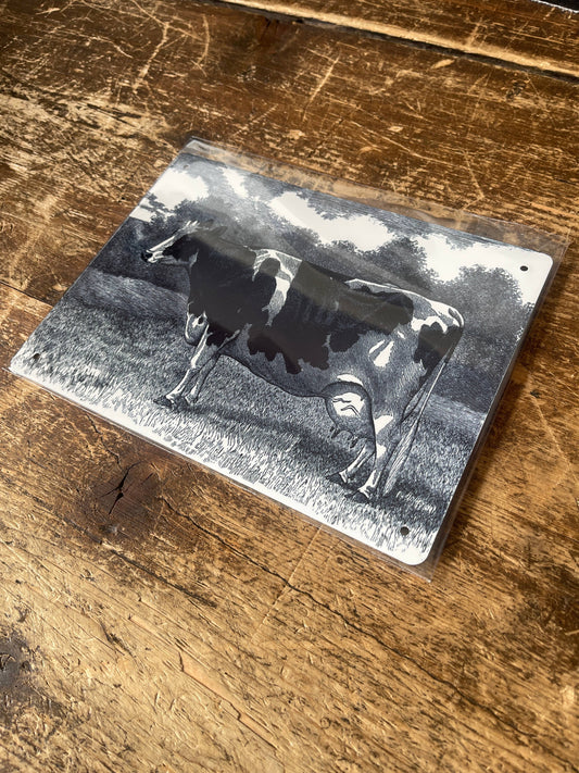 Cow Illustration | Metal Vintage Wall Sign