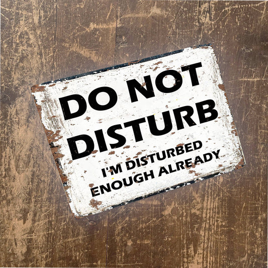 Do Not disturb I'm disturbed enough | Metal Sign