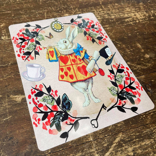 Alice in wonderland, White Rabbit | Metal Sign