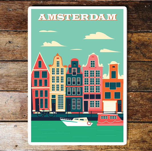 Amsterdam | Metal Wall Sign Plaque