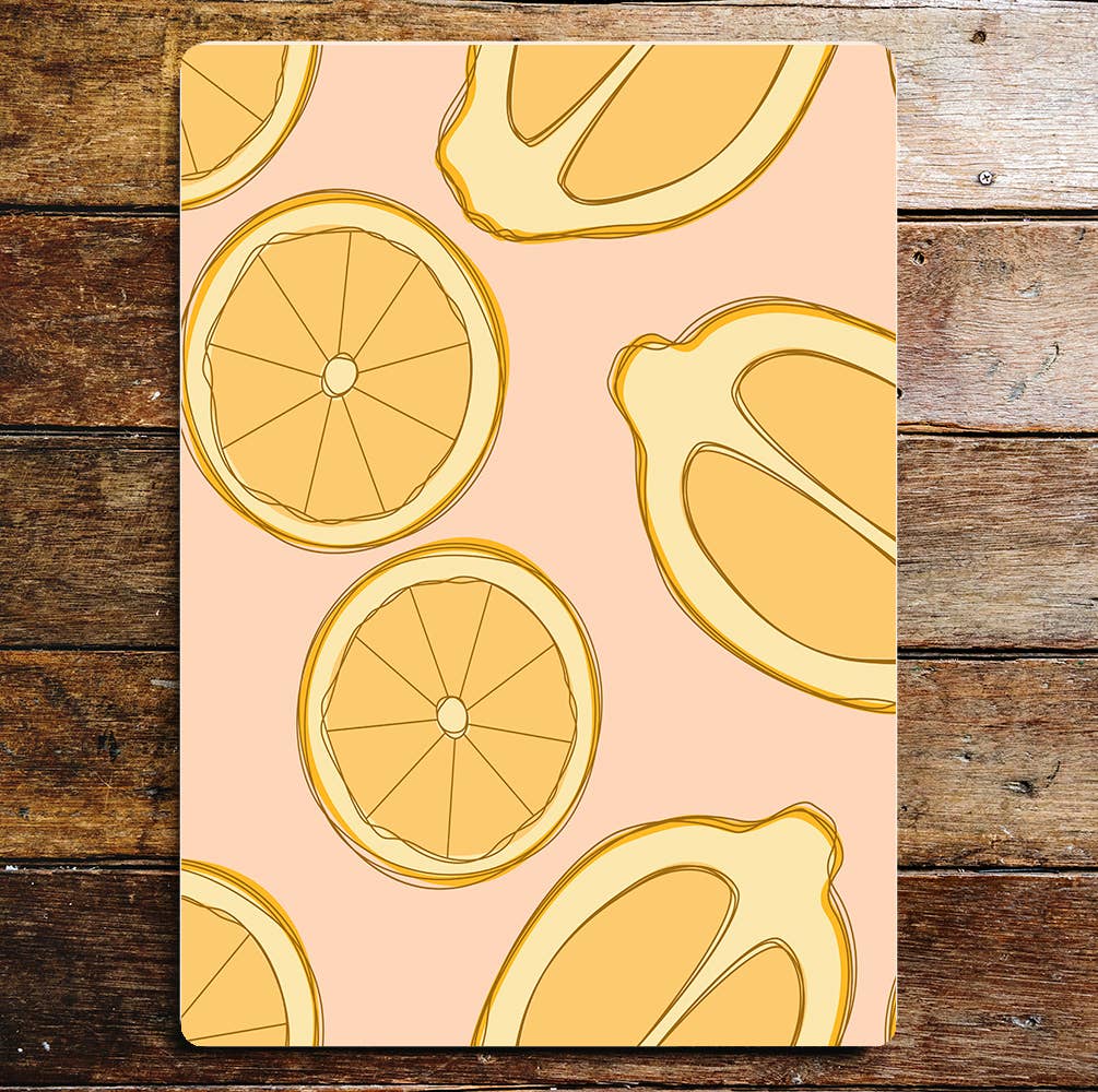 Lemon slices pattern kitchen | Metal Wall Sign