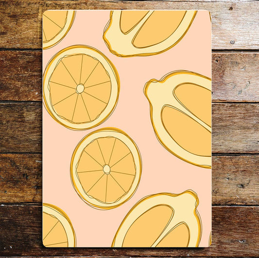 Lemon slices pattern kitchen | Metal Wall Sign