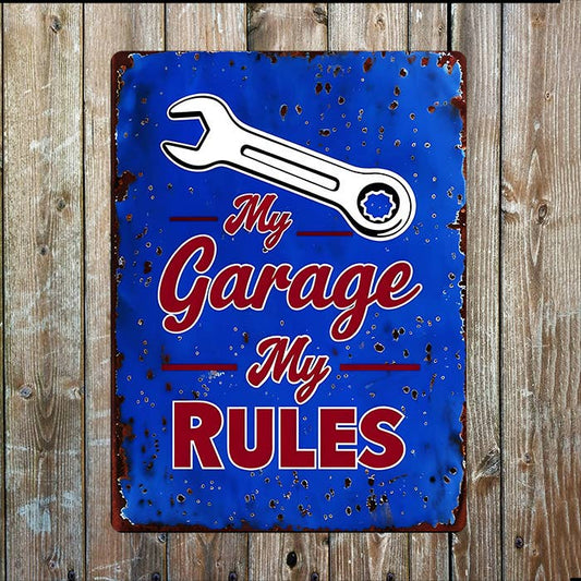 My Garage My Rules | Father's Day | Metal Sign Plaque