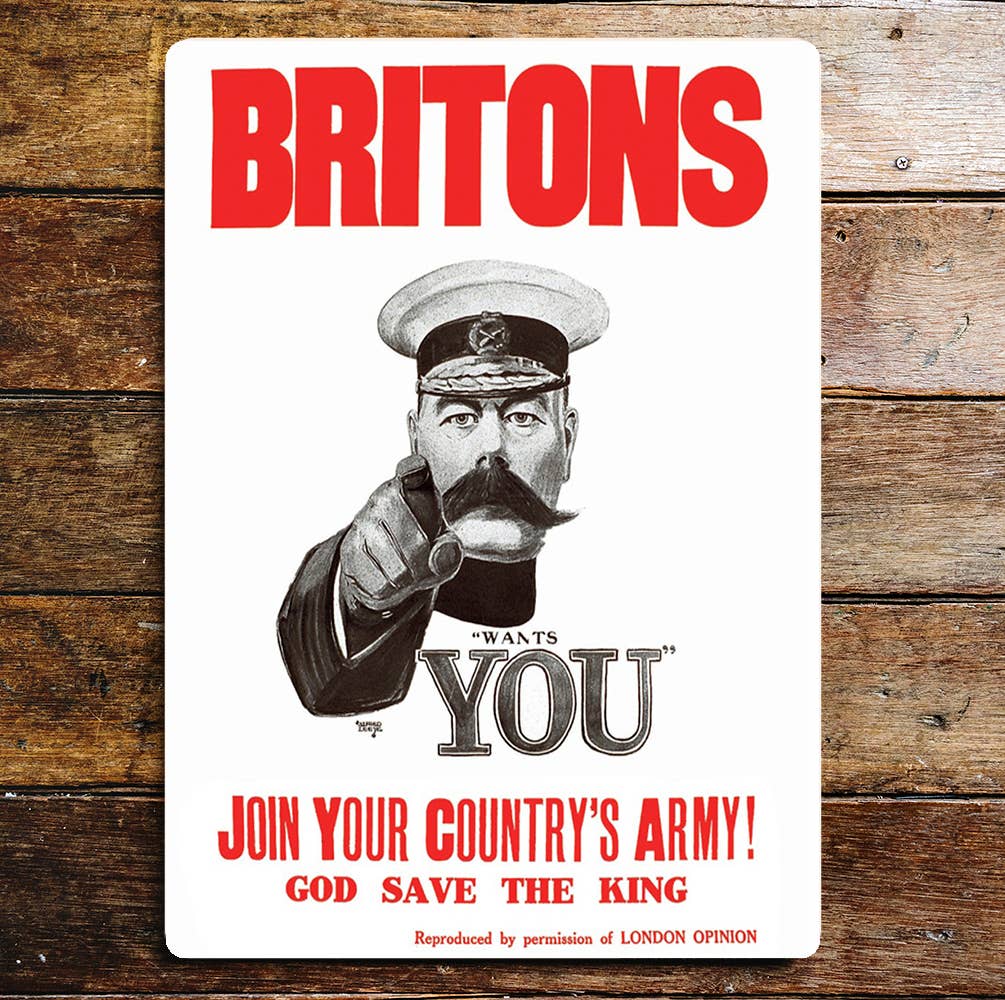 Britons Wants You Join country army | Metal Sign