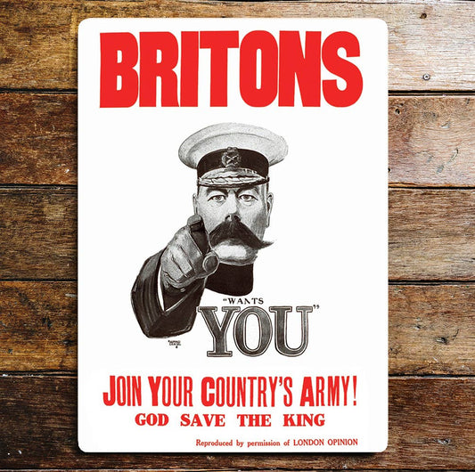 Britons Wants You Join country army | Metal Sign