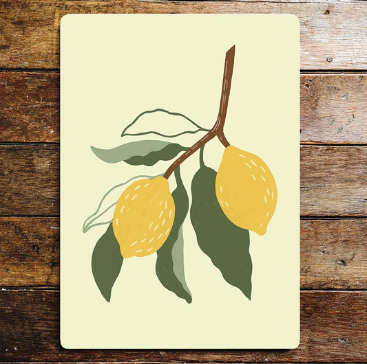 Lemon Fruit Kitchen pattern kitchen | Metal Wall Sign