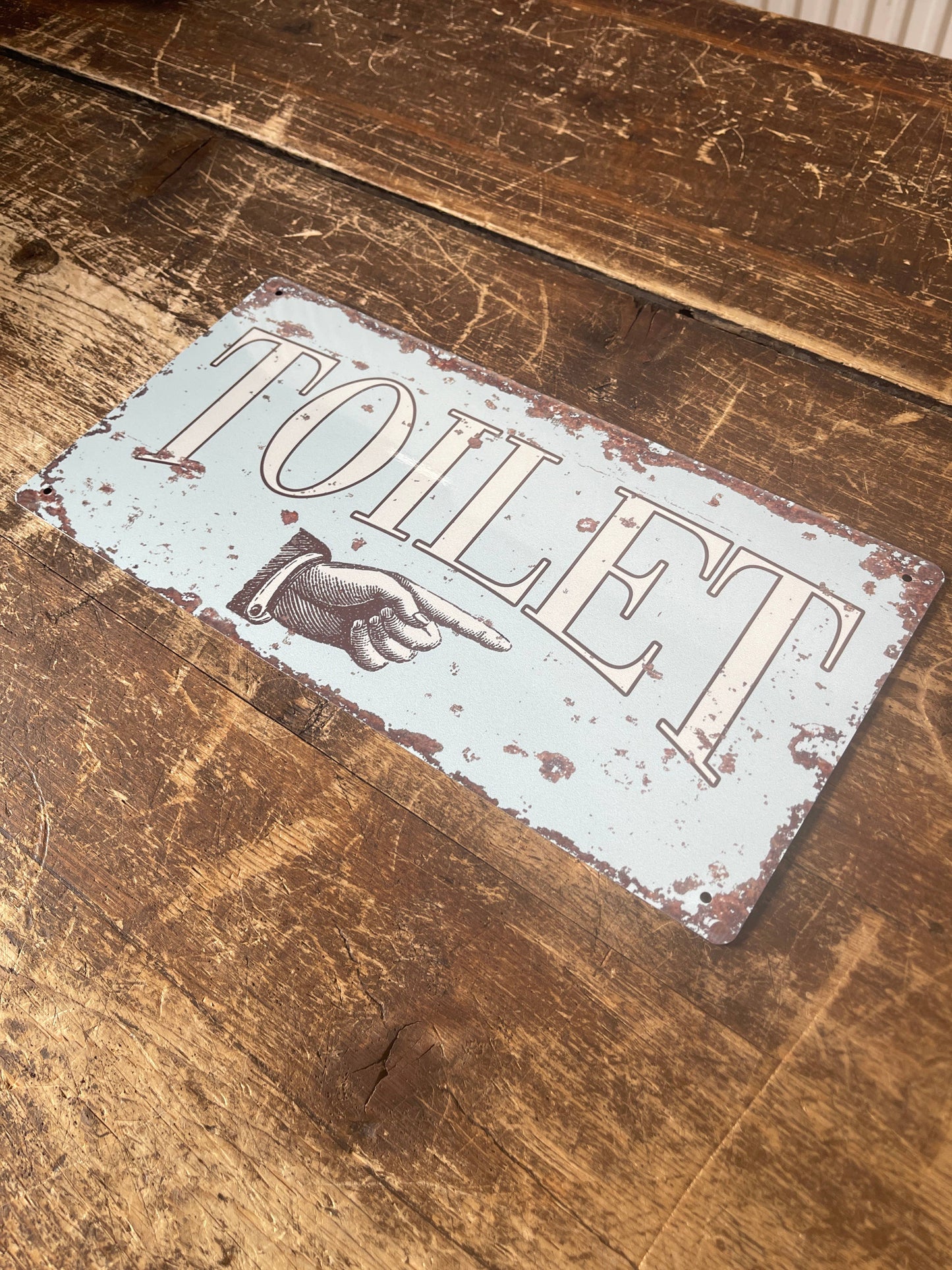 Toilet Arrow Pointing option | Metal Sign