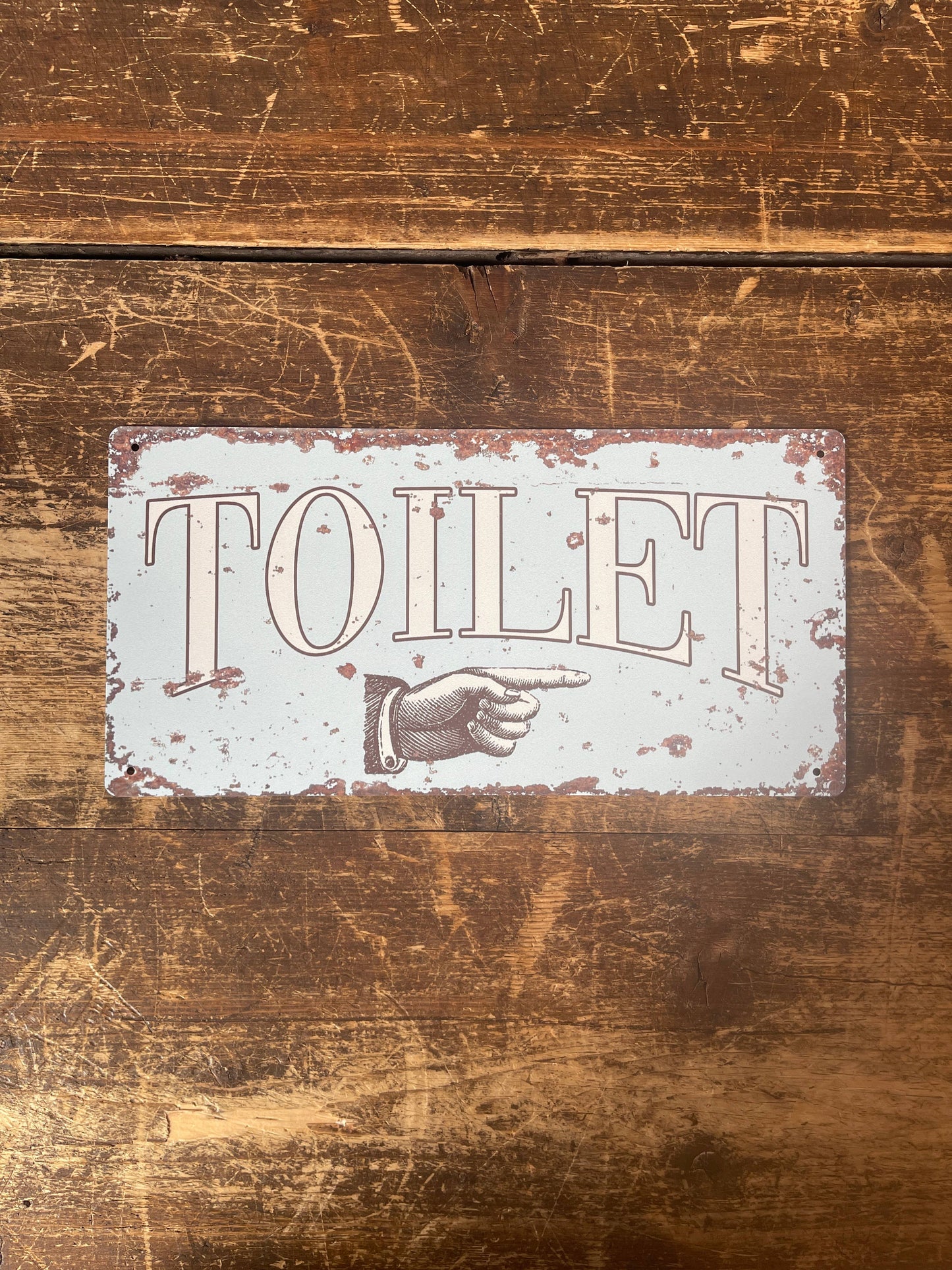 Toilet Arrow Pointing option | Metal Sign