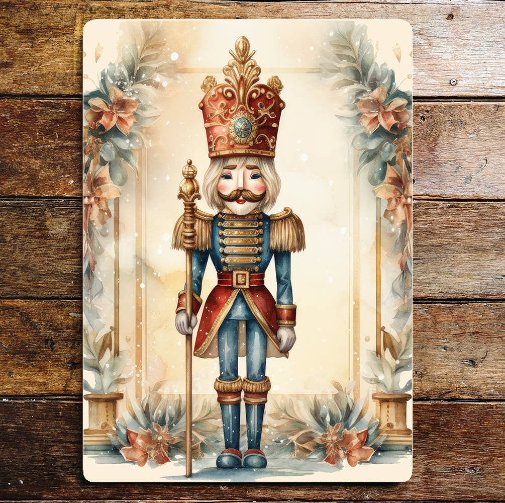 Toy Soldier Nutcracker Art Metal Sign Plaque