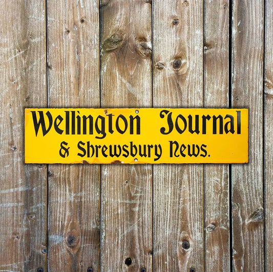 Wellington Journal Newspaper Metal Long Sign Plaque