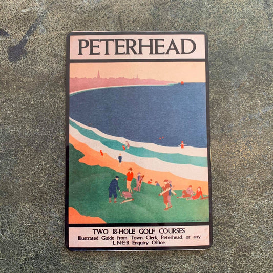Peterhead two 18 hole golf coursed Metal Sign