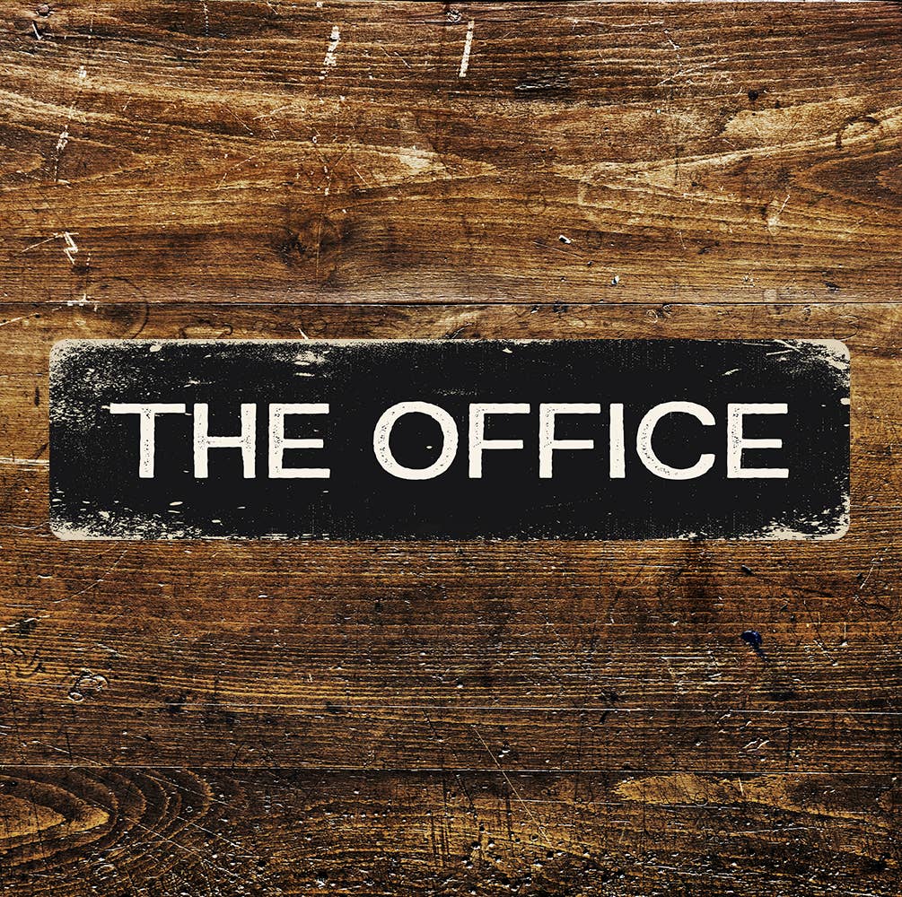 The Office Sign Metal Long Sign Plaque