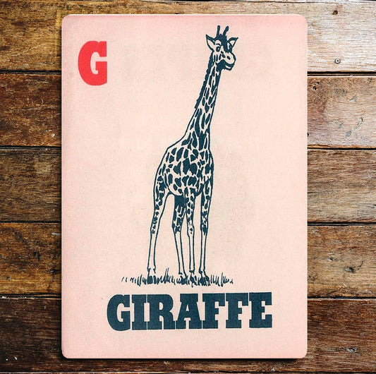 G Is For Giraffe | Metal Travel Wall Sign