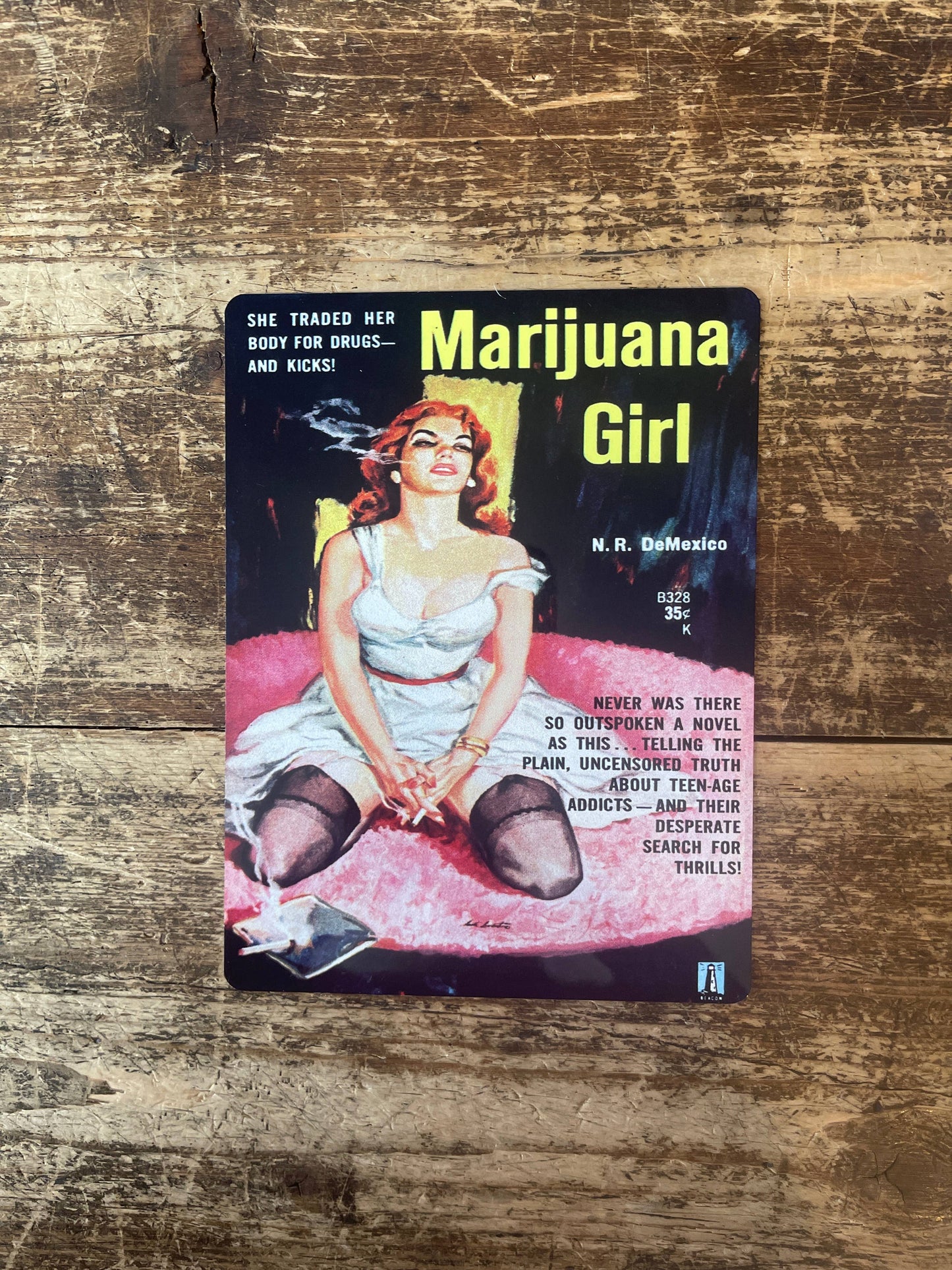 Marijuana Girl | Metal Movie Wall Sign