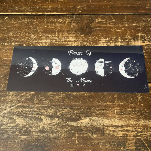 Phases Of The Moon - Nursery - | Metal Vintage Wall Sign