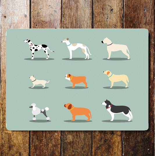 Selection Of Dogs Pattern Metal Sign plaque