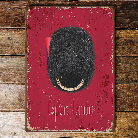 explore London beefeater England | Metal Wall Sign