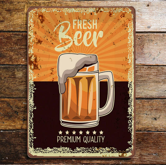 Fresh Beer | Metal Wall Sign Plaque