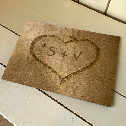 Personalised Tree engraved Metal Art Wall Sign