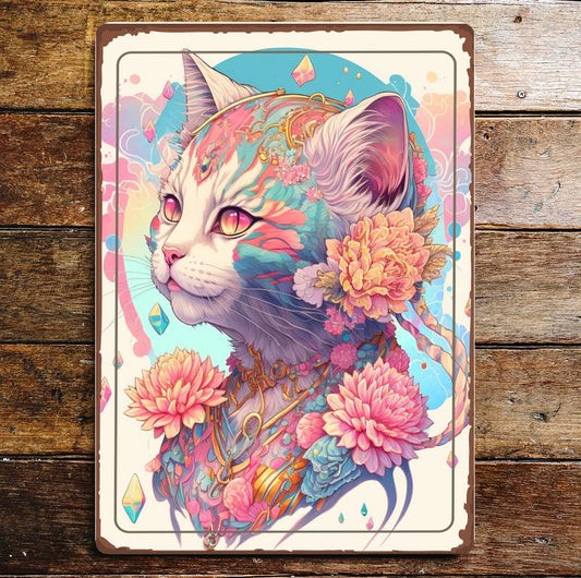 Love Cats Art spiritual | Metal Sign Plaque