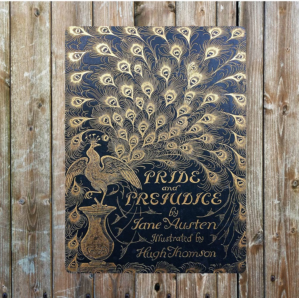 Pride and Prejudice Jane Austen Book Metal Sign Plaque