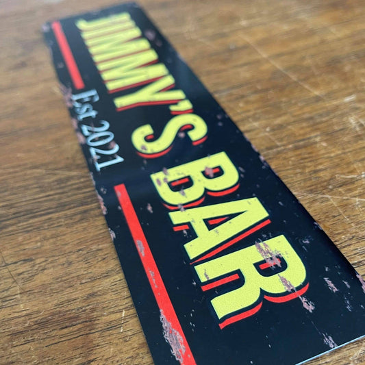 Name Bar Custom Your Any Text Metal Sign Plaque