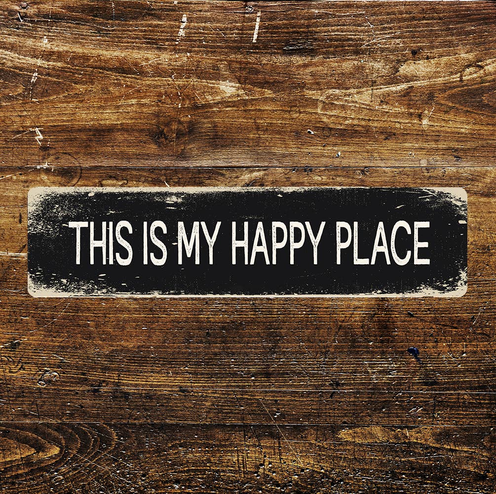 This is my Happy Place Metal Long Sign Plaque