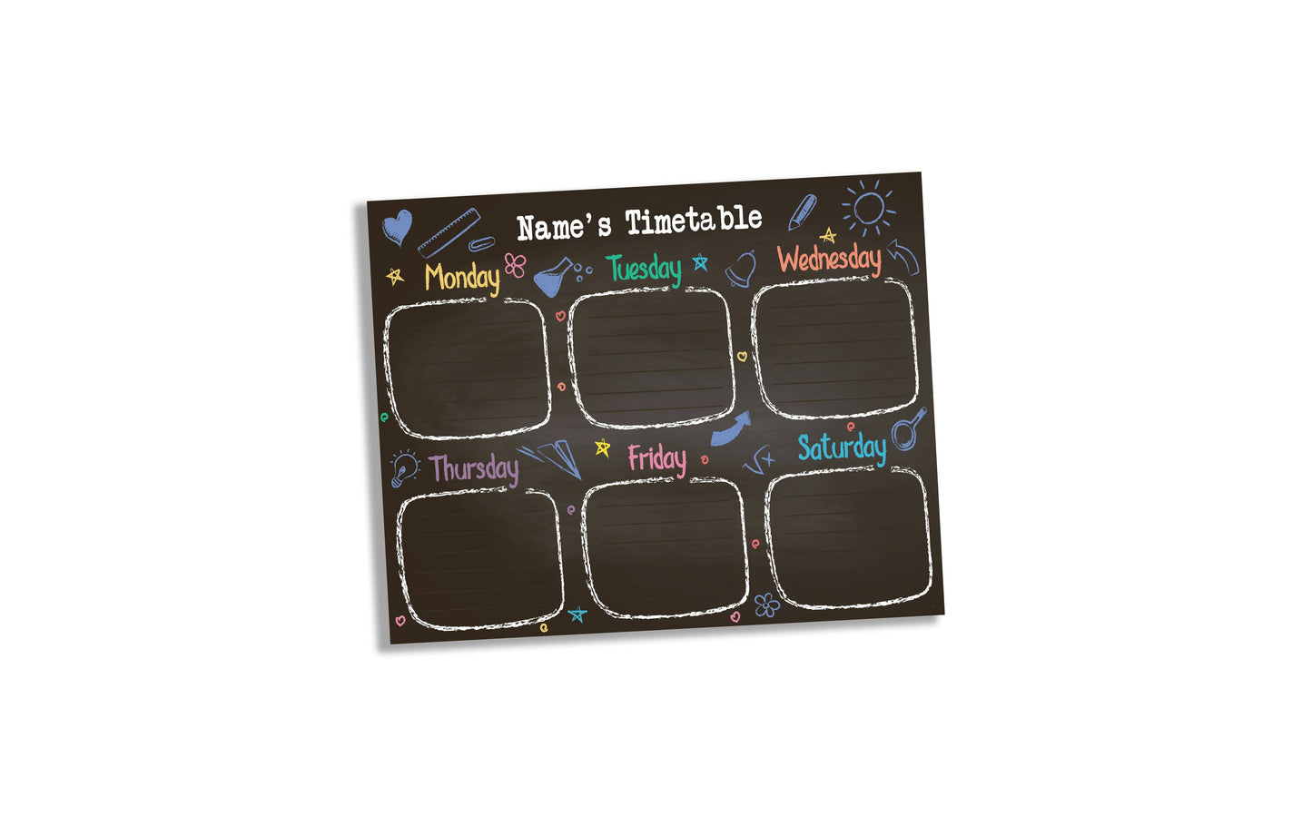 kids timetable Weekly Planner Whiteboard To Do List Notes