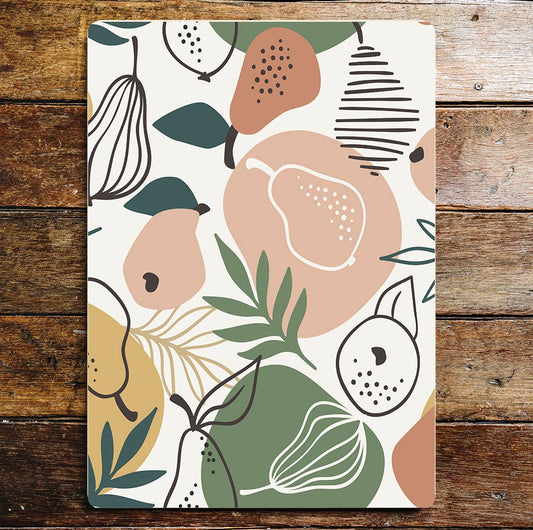 70's style pear pattern kitchen | Metal Wall Sign