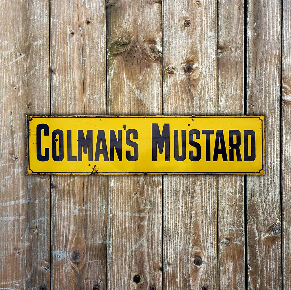 Colmans Mustard Metal Long Sign Plaque