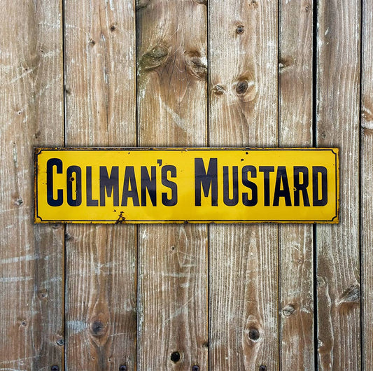 Colmans Mustard Metal Long Sign Plaque