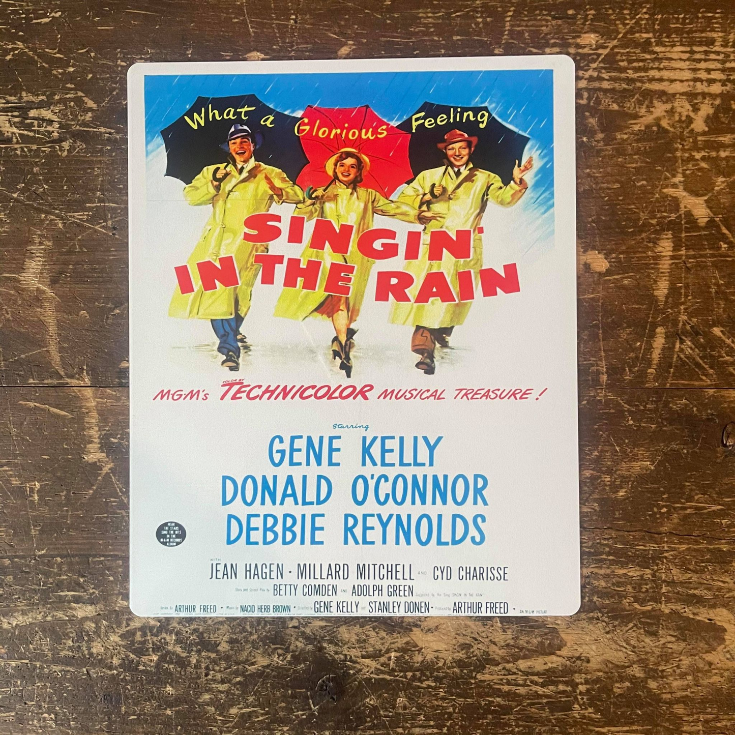Singing In The Rain Metal Movie Sign