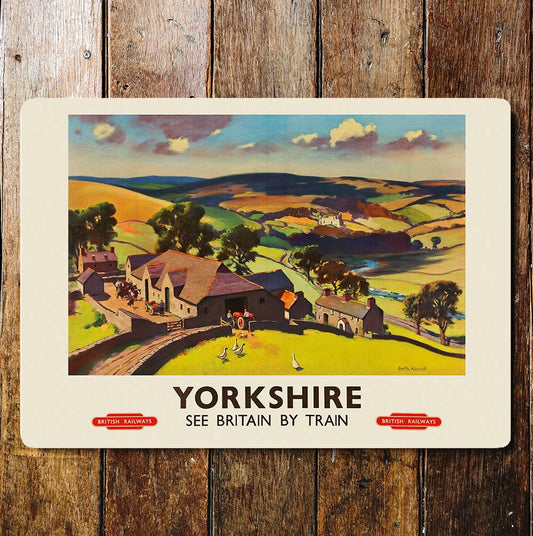 Travel Yorkshire England Dale Valley Farm | Metal Sign Plaque