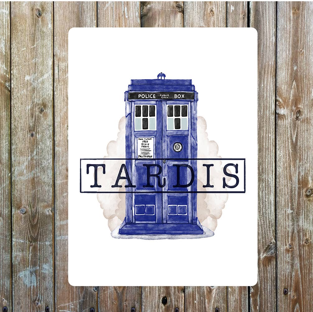 Police box Metal Sign Plaque