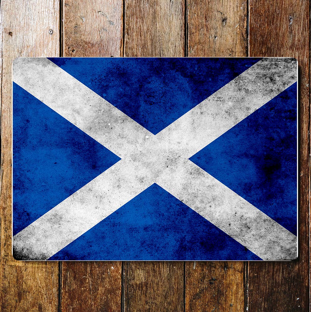 Scottish National Flag art Metal Sign Plaque