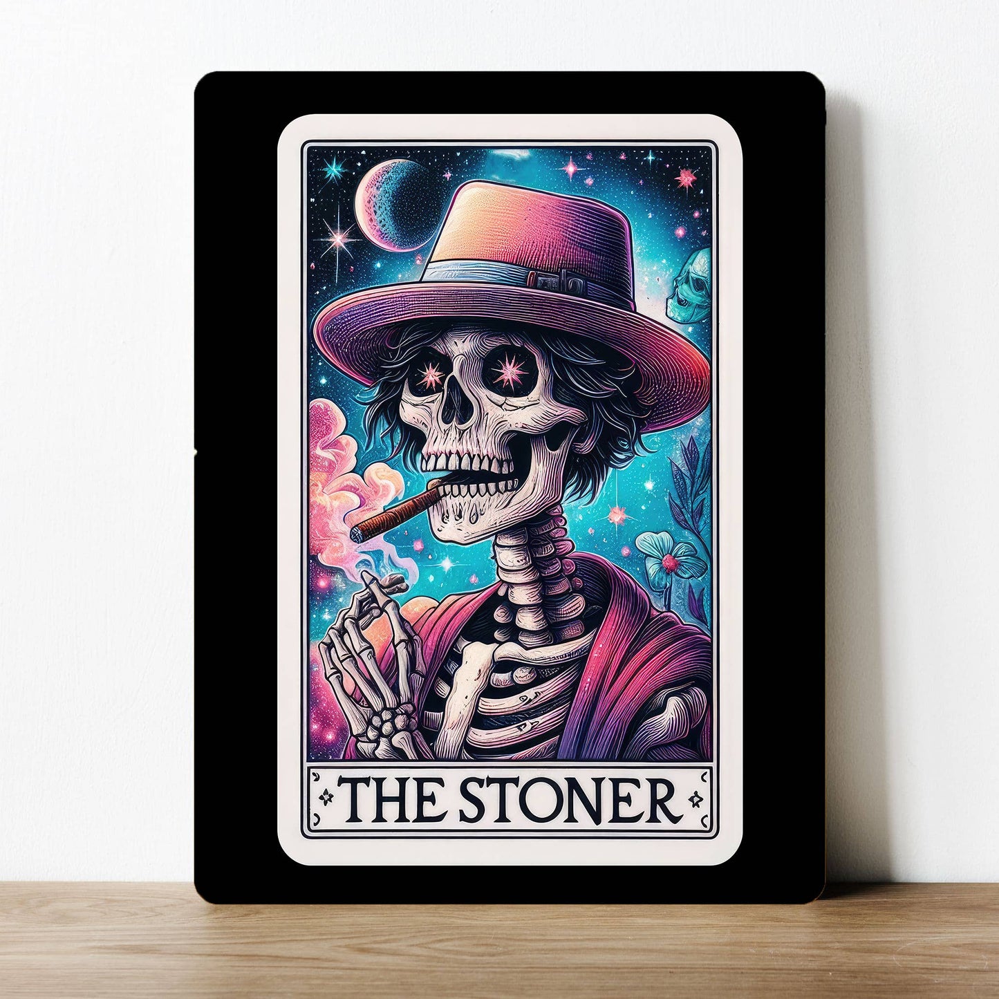 Tarot Card Skeleton The Stoner Metal Sign Plaque