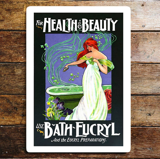 Bath for health and beauty eucryl | Metal Sign Plaque