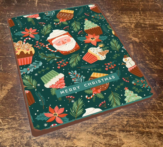 Christmas Illustrations | Metal Vintage Wall Sign