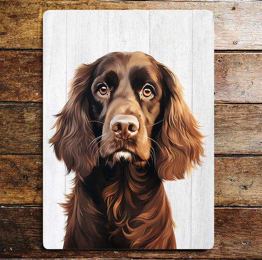 Chocolate Cocker Spaniel Gun Dog | Metal Sign Plaque