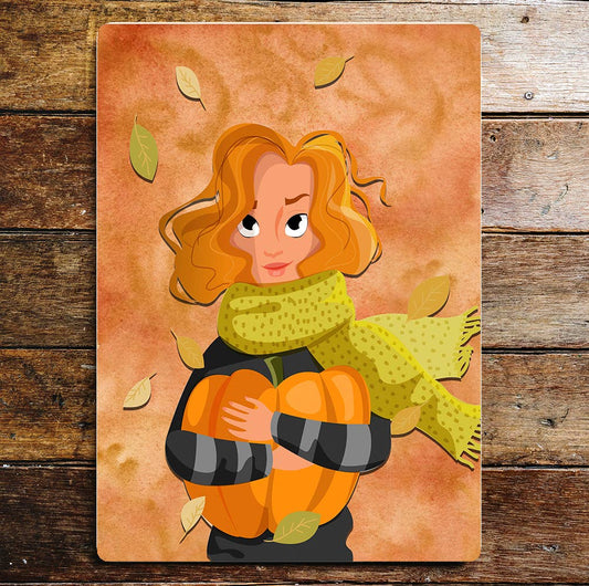 Halloween My Pumpkin Art | Metal Sign Plaque