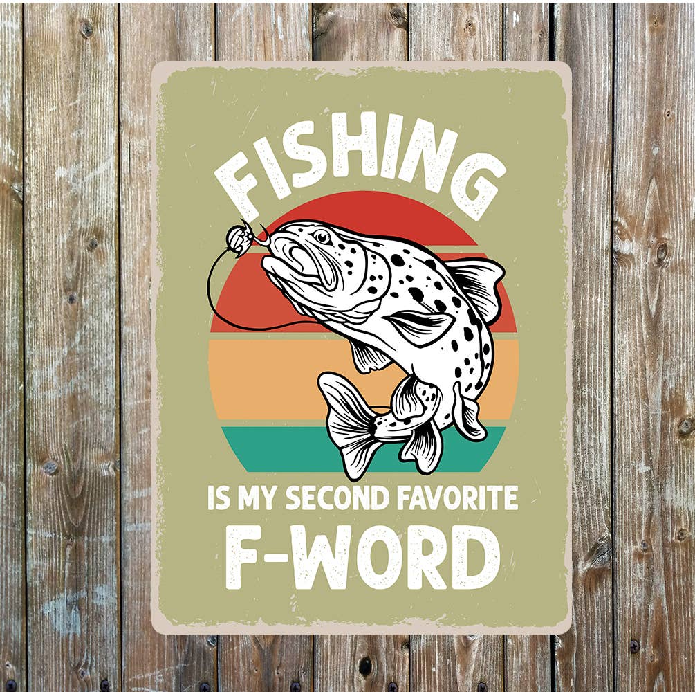 Fishing fun trout funny wall art | Metal Sign Plaque