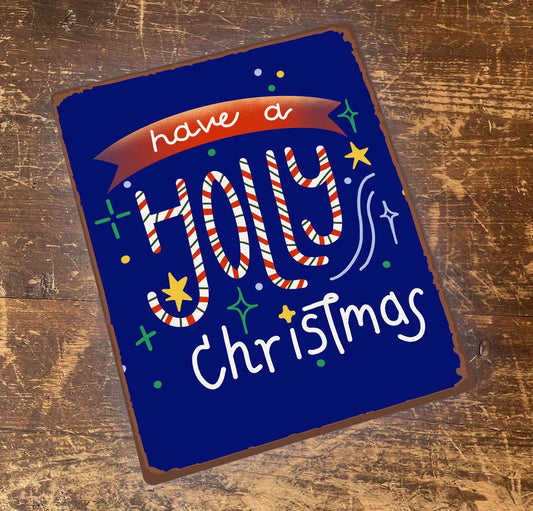 Have A Holly Christmas | Metal Vintage Wall Sign