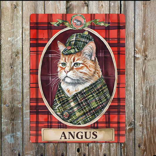 Angus Cat Tartan | Scottish Scotland | Metal Sign Plaque