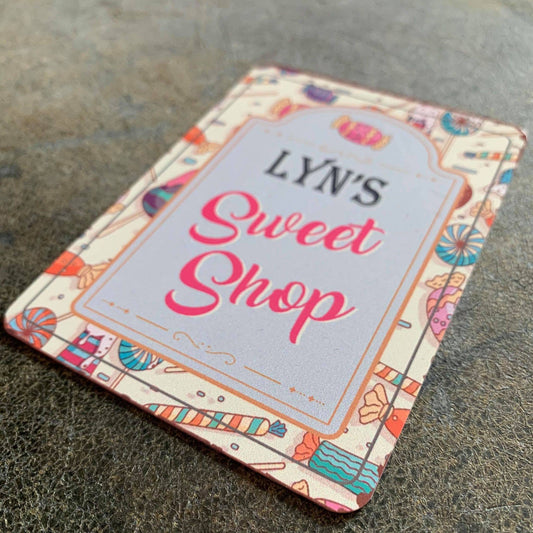 Personalised Custom Name Sweet Shop Metal Wall Sign
