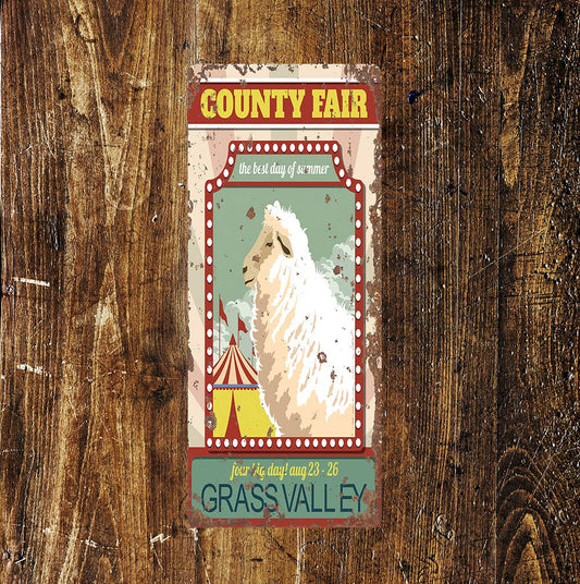 County Fair Sheep Vintage Look | Metal Sign