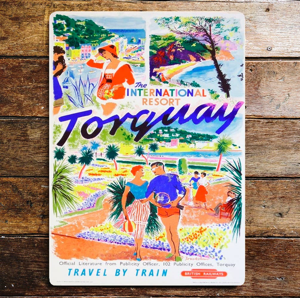 The International Resort Torquay Railways Metal Sign