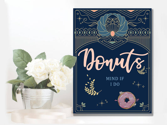 Wedding Donuts Art Deco | Metal Wall Sign