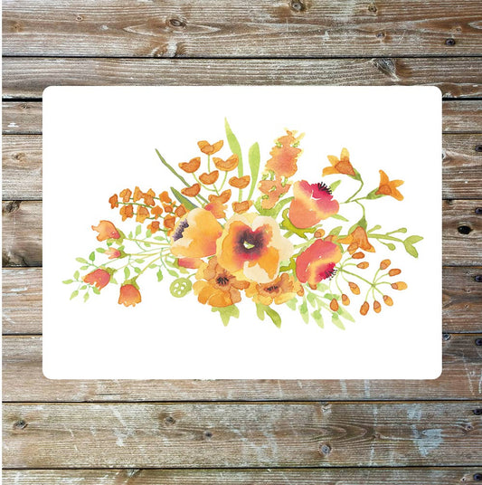 Orange Poppy Flowers | Metal Sign Plaque